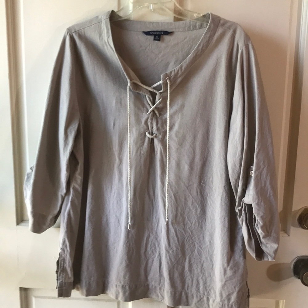 Chadwick’s Linen Mix Beige Top